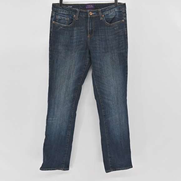 VGS Denim - Vtg Y2k VGS Womens Jeans Size 8 Dark Wash Mid‎ Rise Slim Straight Leg Stretch